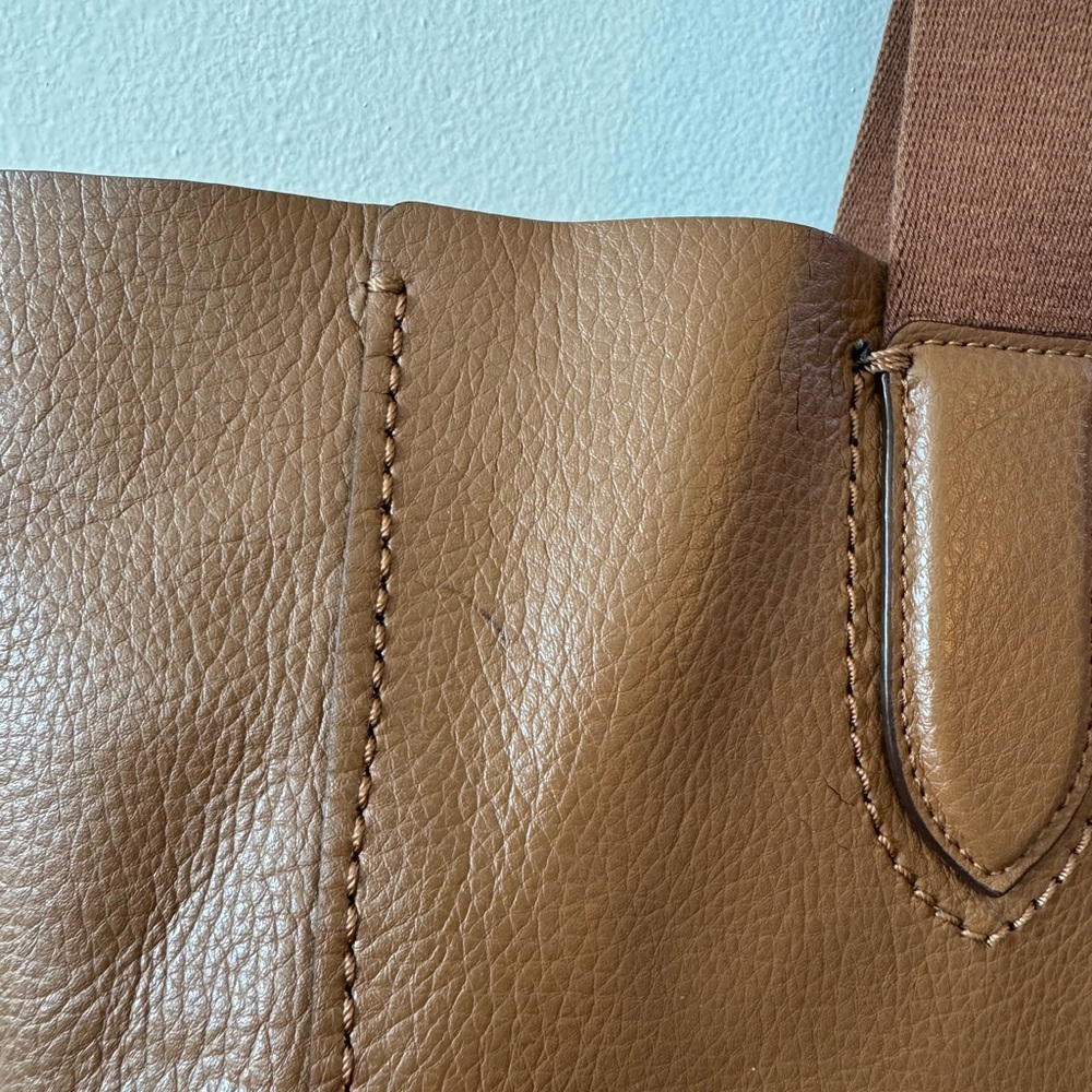 Coach Tan Leather Tote Bag - Picture 7 of 11